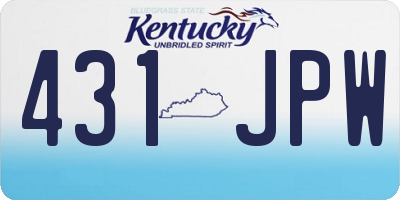 KY license plate 431JPW