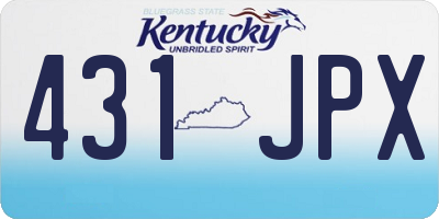 KY license plate 431JPX