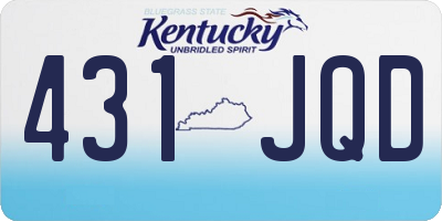 KY license plate 431JQD