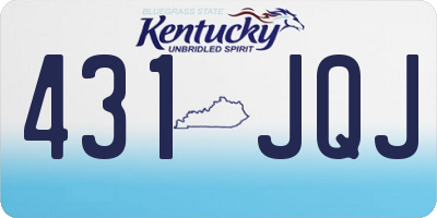 KY license plate 431JQJ
