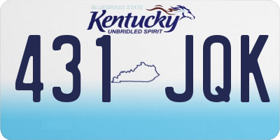 KY license plate 431JQK
