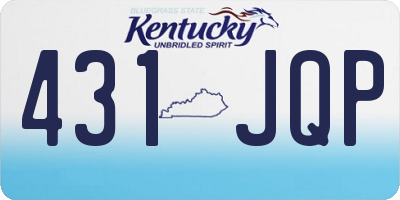 KY license plate 431JQP