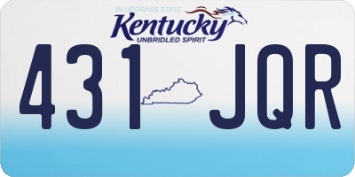 KY license plate 431JQR