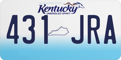 KY license plate 431JRA