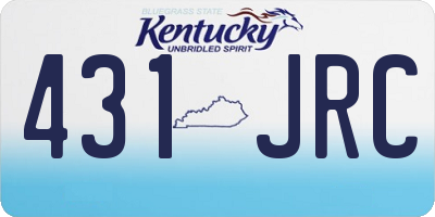 KY license plate 431JRC