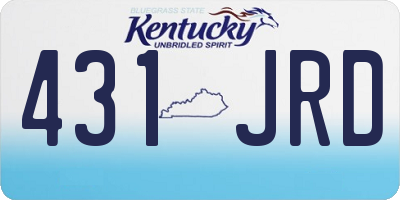 KY license plate 431JRD