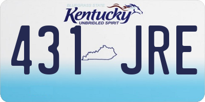 KY license plate 431JRE