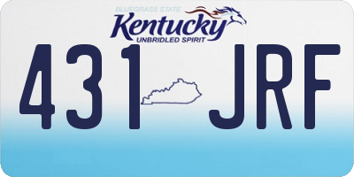 KY license plate 431JRF