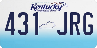 KY license plate 431JRG