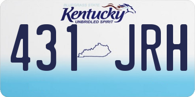 KY license plate 431JRH