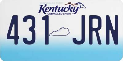 KY license plate 431JRN
