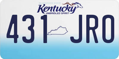 KY license plate 431JRO