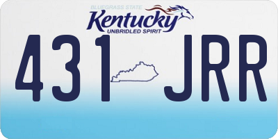KY license plate 431JRR