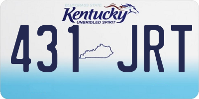 KY license plate 431JRT