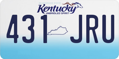 KY license plate 431JRU