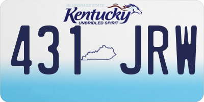 KY license plate 431JRW
