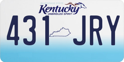 KY license plate 431JRY