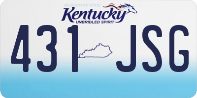 KY license plate 431JSG