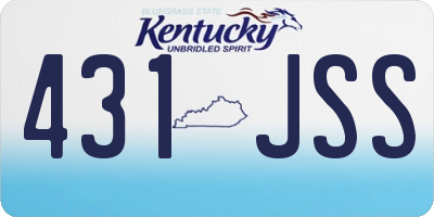 KY license plate 431JSS