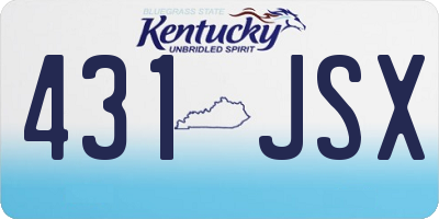 KY license plate 431JSX