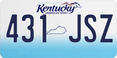 KY license plate 431JSZ