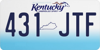 KY license plate 431JTF