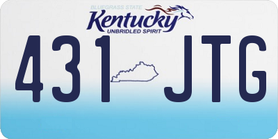 KY license plate 431JTG