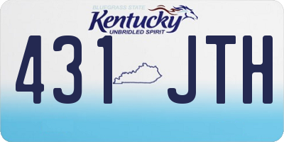 KY license plate 431JTH