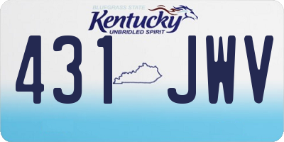 KY license plate 431JWV
