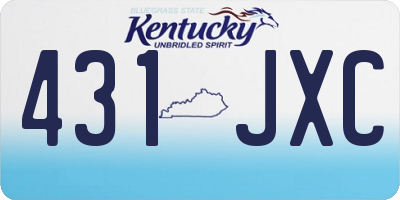 KY license plate 431JXC