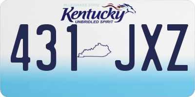 KY license plate 431JXZ