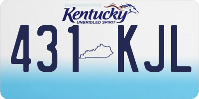 KY license plate 431KJL
