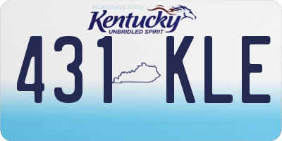 KY license plate 431KLE