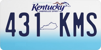 KY license plate 431KMS