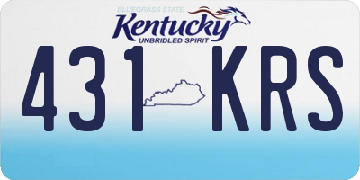 KY license plate 431KRS