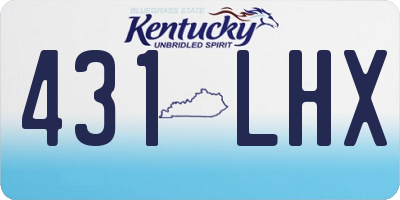 KY license plate 431LHX