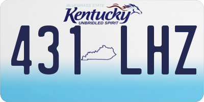 KY license plate 431LHZ