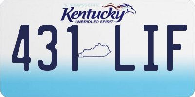 KY license plate 431LIF