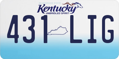 KY license plate 431LIG