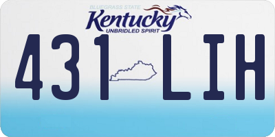 KY license plate 431LIH