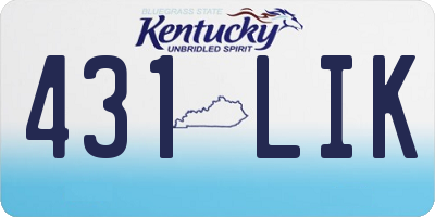 KY license plate 431LIK