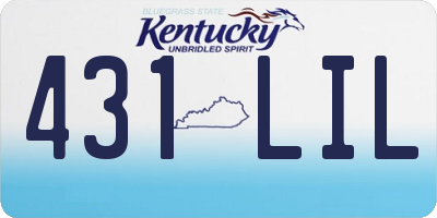 KY license plate 431LIL