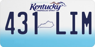 KY license plate 431LIM