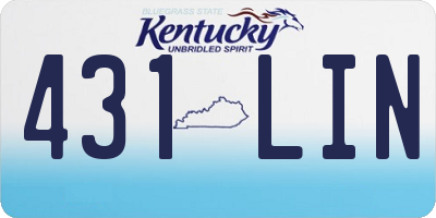 KY license plate 431LIN