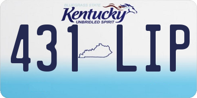 KY license plate 431LIP