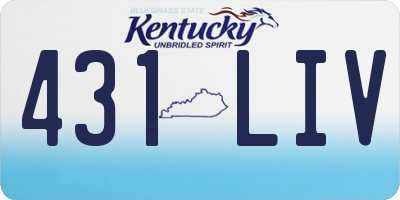 KY license plate 431LIV