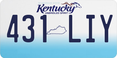 KY license plate 431LIY
