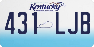 KY license plate 431LJB