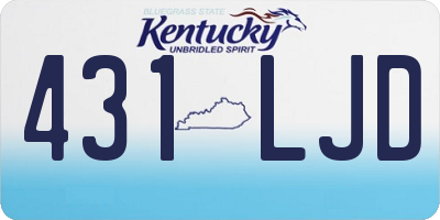 KY license plate 431LJD