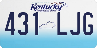 KY license plate 431LJG